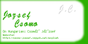 jozsef csomo business card